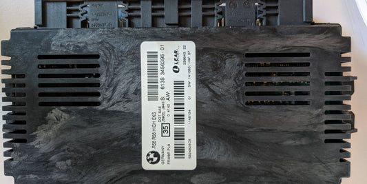 FRM3 footwell module label, module A, before service