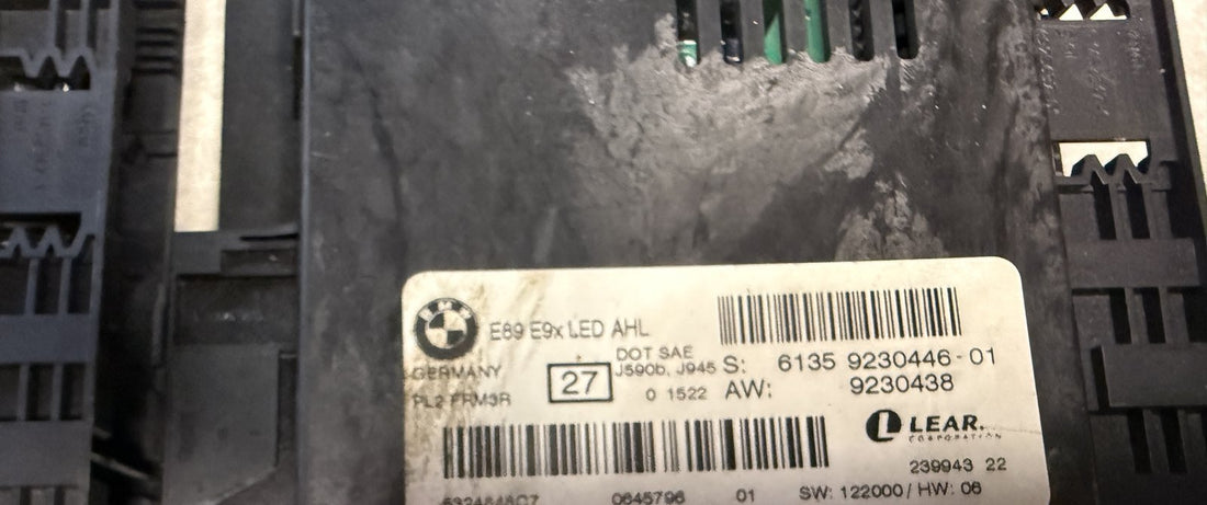 FRM3 module part number label, before and after