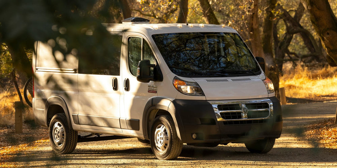RAM ProMaster van on the road, gasoline 3.6L engine