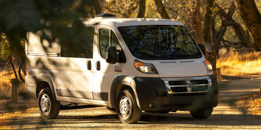 RAM ProMaster van on the road, gasoline 3.6L engine