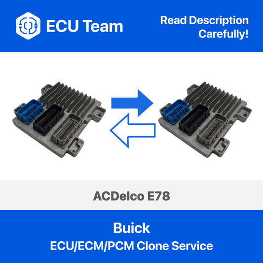 BUICK ECU ECM PCM ACDelco E78 Cloning