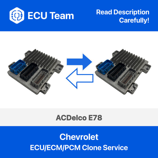 Chevrolet ECU ECM PCM ACDelco E78 Cloning