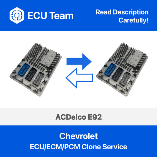 Chevrolet ECU ECM PCM ACDelco E92 Cloning