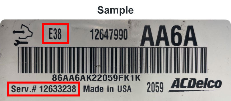 Chevrolet ECU ECM PCM ACDelco E38 Cloning – ECU Team Corp